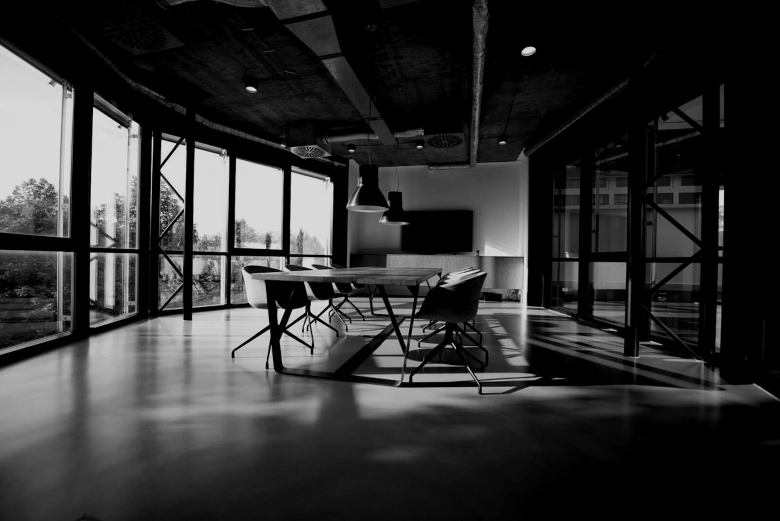 Law office at dusk